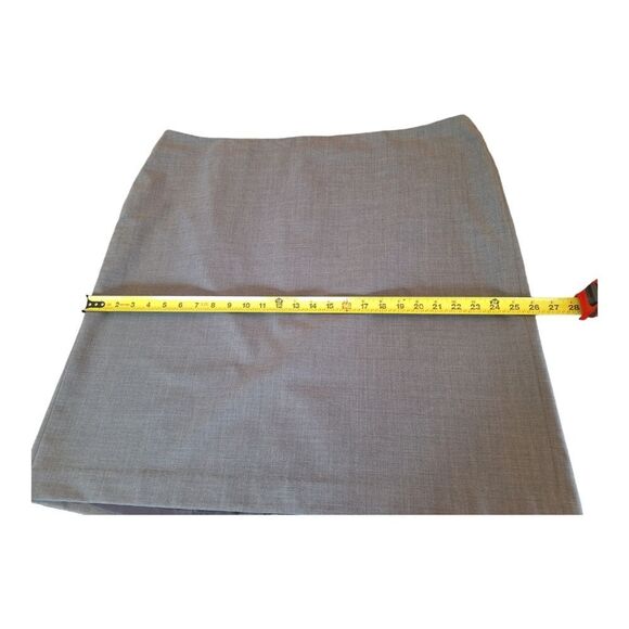 Lands' End Washable Wool Career Skirt Lined Pencil Skirt Gray Plus Size 22W - Picture 9 of 11